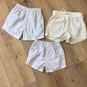 Set of Three White and Cream Shorts Cadets and Proper Tot. above the knee fit